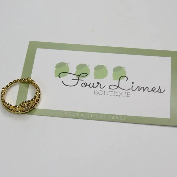 Pandora Gold Princess Tiara Ring Size 8 - Picture 9 of 9